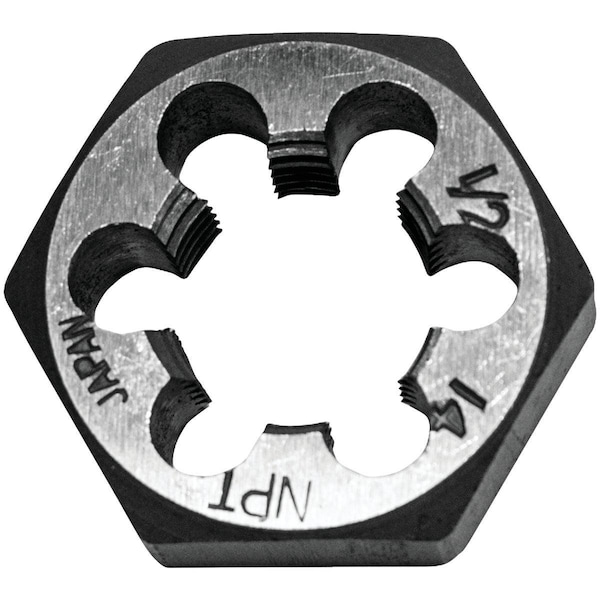 Century Drill & Tool Century Drill & Tool 1/2-14 NPT 1 In. Across Flats Hexagon Pipe Die 98307 - main